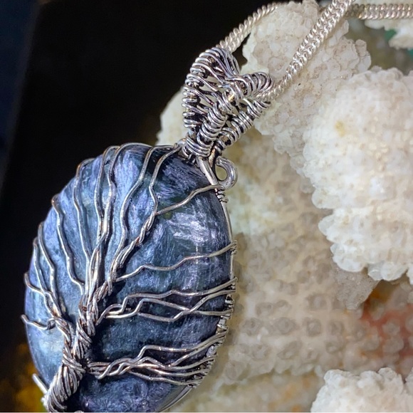 Sale * Ocean Jasper Wire Wrapped Handcrafted pendant - Picture 4 of 6